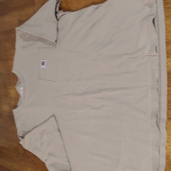 Men's Carhartt tan short sleeve extra large loose fit 100% cotton t-shirt - Picture 3 of 5